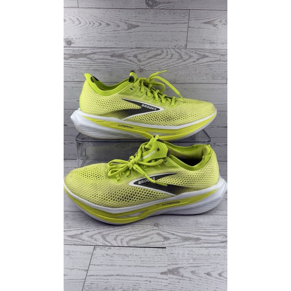 Brooks Hyperion 3 Running Shoes Sunny Lime Green Olive White Mens 9.5D #670